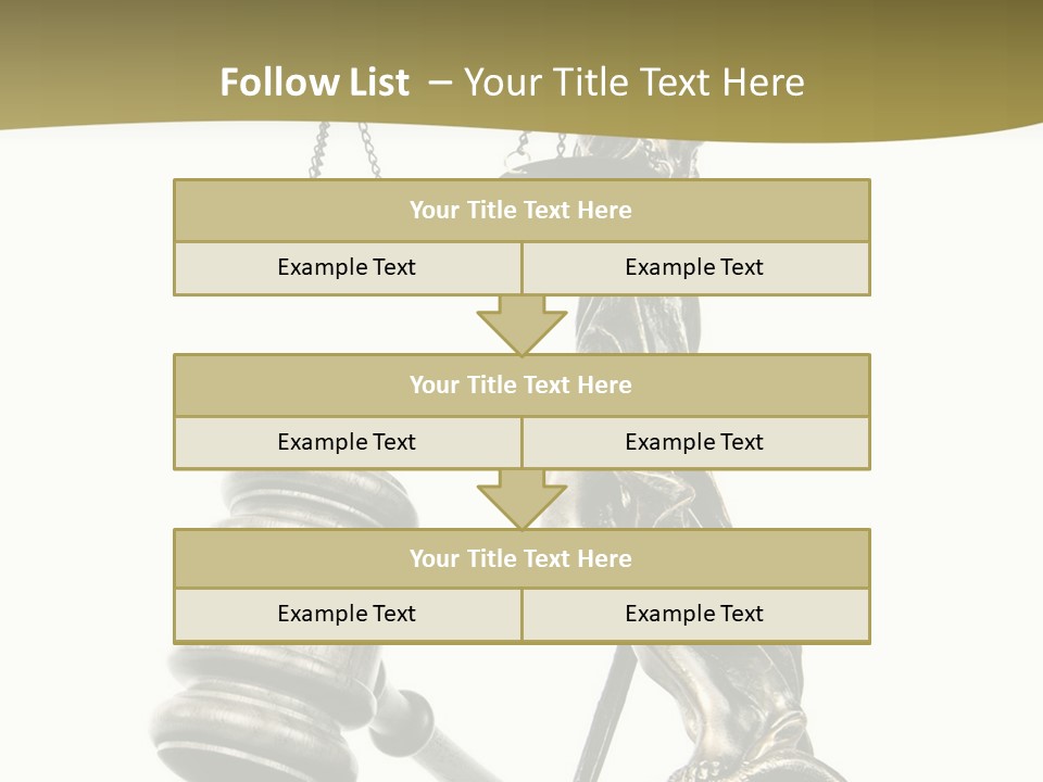 Statue Of Lady Liberty Holding A Balance Scale And A Gavel PowerPoint Template