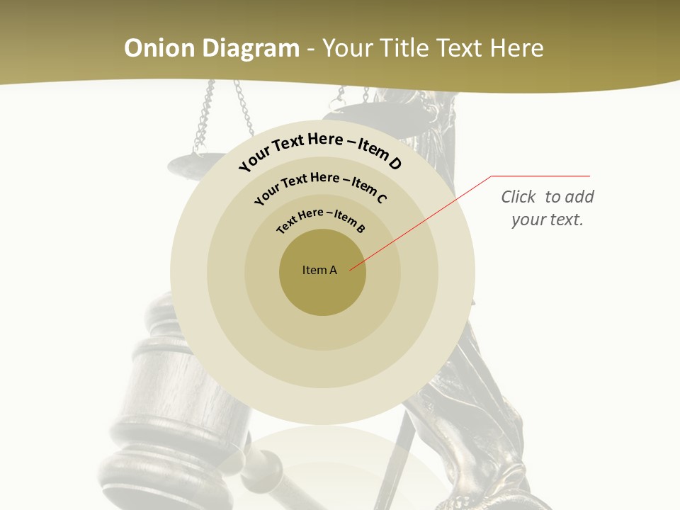 Statue Of Lady Liberty Holding A Balance Scale And A Gavel PowerPoint Template