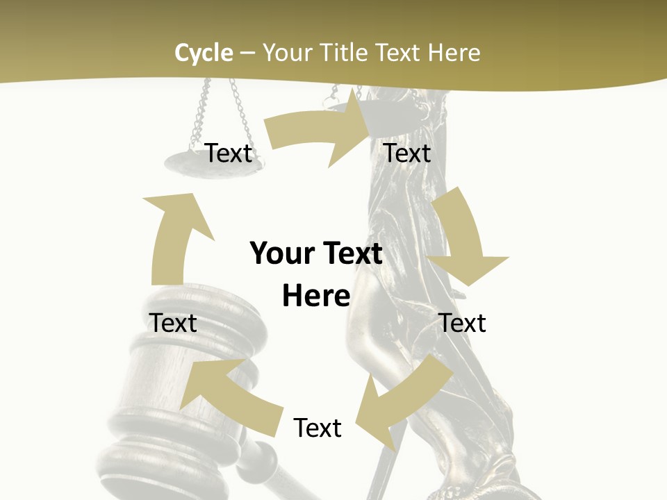 Statue Of Lady Liberty Holding A Balance Scale And A Gavel PowerPoint Template