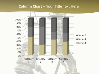 Statue Of Lady Liberty Holding A Balance Scale And A Gavel PowerPoint Template