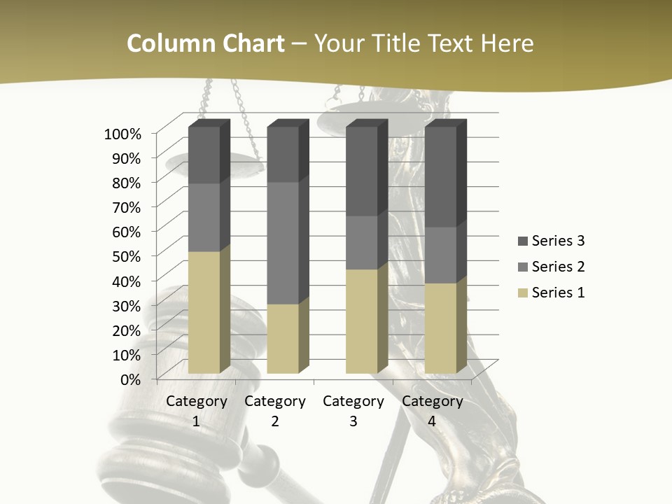 Statue Of Lady Liberty Holding A Balance Scale And A Gavel PowerPoint Template