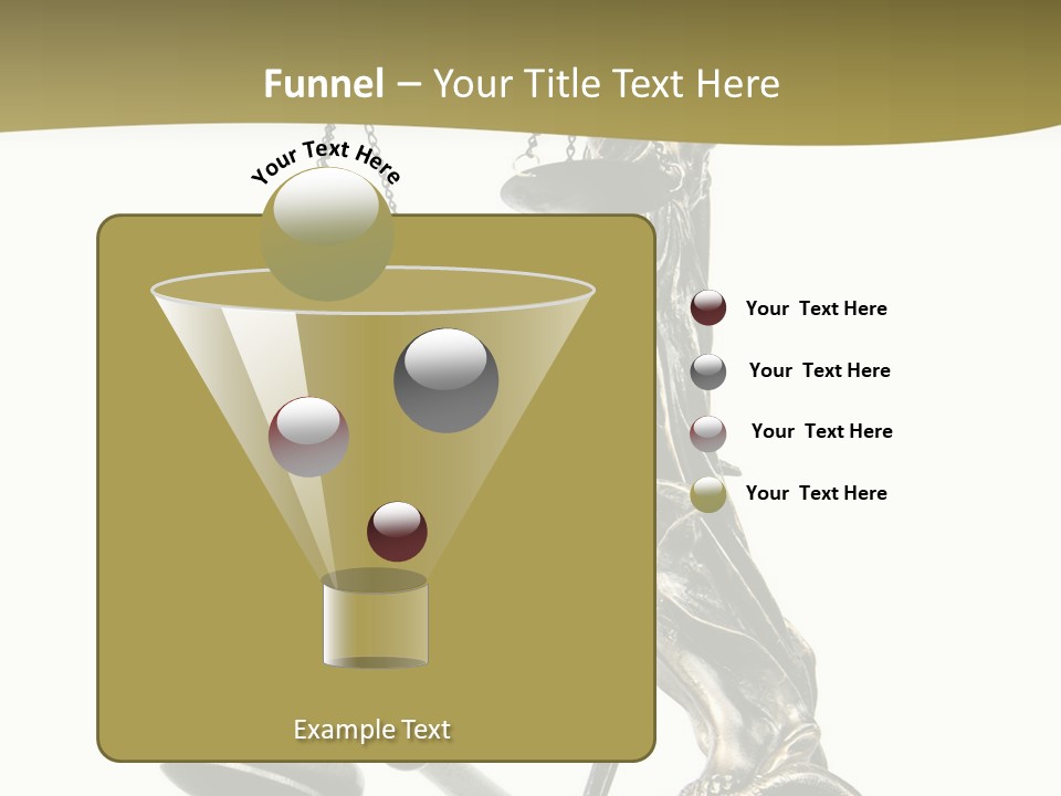 Statue Of Lady Liberty Holding A Balance Scale And A Gavel PowerPoint Template