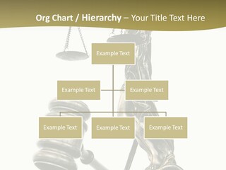 Statue Of Lady Liberty Holding A Balance Scale And A Gavel PowerPoint Template