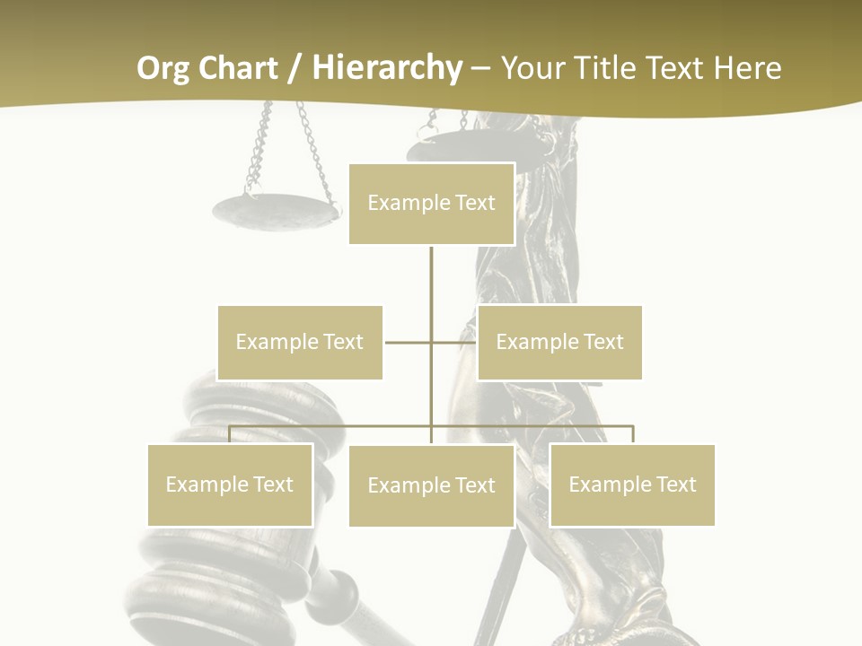 Statue Of Lady Liberty Holding A Balance Scale And A Gavel PowerPoint Template