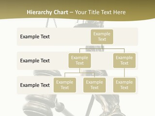 Statue Of Lady Liberty Holding A Balance Scale And A Gavel PowerPoint Template