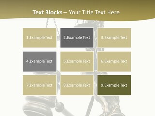 Statue Of Lady Liberty Holding A Balance Scale And A Gavel PowerPoint Template