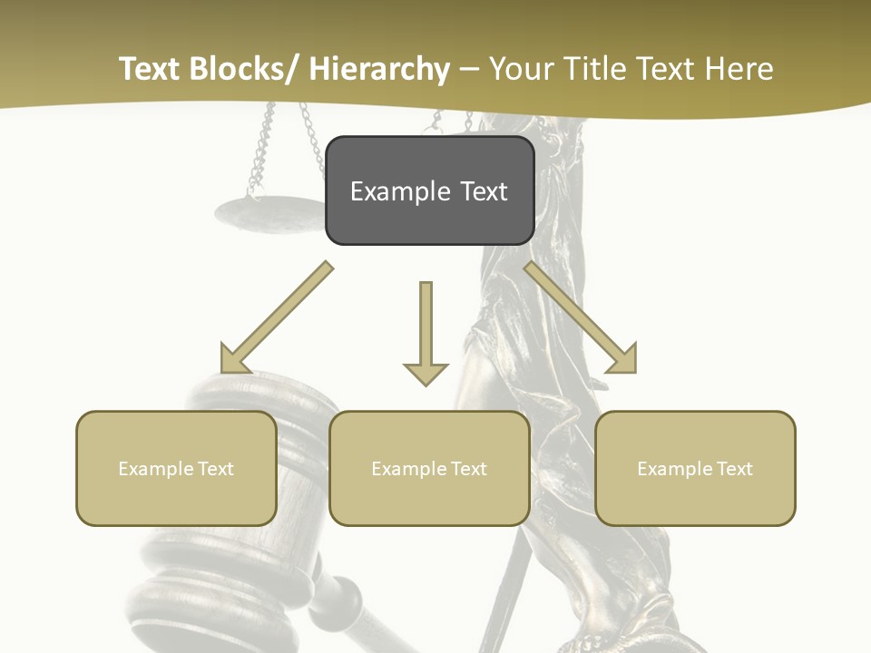 Statue Of Lady Liberty Holding A Balance Scale And A Gavel PowerPoint Template