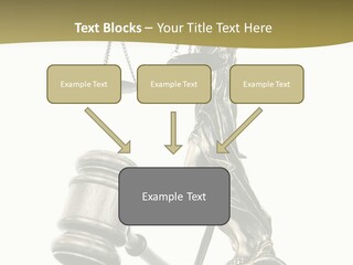 Statue Of Lady Liberty Holding A Balance Scale And A Gavel PowerPoint Template
