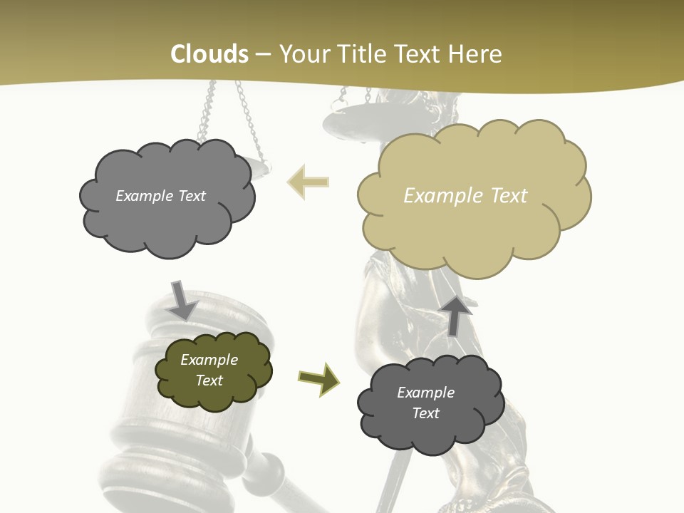 Statue Of Lady Liberty Holding A Balance Scale And A Gavel PowerPoint Template
