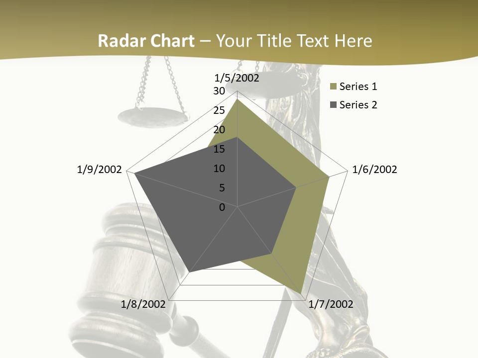 Statue Of Lady Liberty Holding A Balance Scale And A Gavel PowerPoint Template