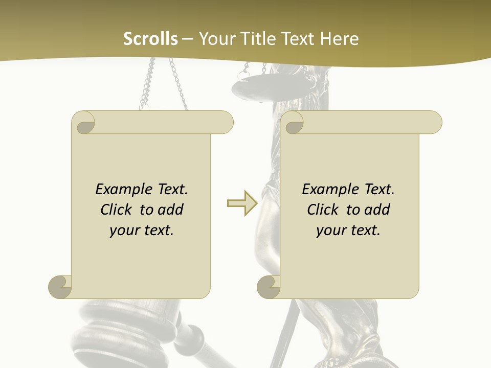 Statue Of Lady Liberty Holding A Balance Scale And A Gavel PowerPoint Template