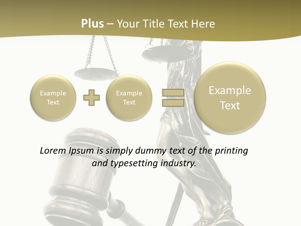 Statue Of Lady Liberty Holding A Balance Scale And A Gavel PowerPoint Template
