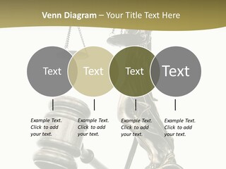 Statue Of Lady Liberty Holding A Balance Scale And A Gavel PowerPoint Template