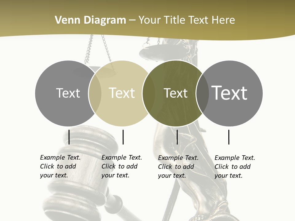 Statue Of Lady Liberty Holding A Balance Scale And A Gavel PowerPoint Template