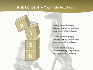 Statue Of Lady Liberty Holding A Balance Scale And A Gavel PowerPoint Template