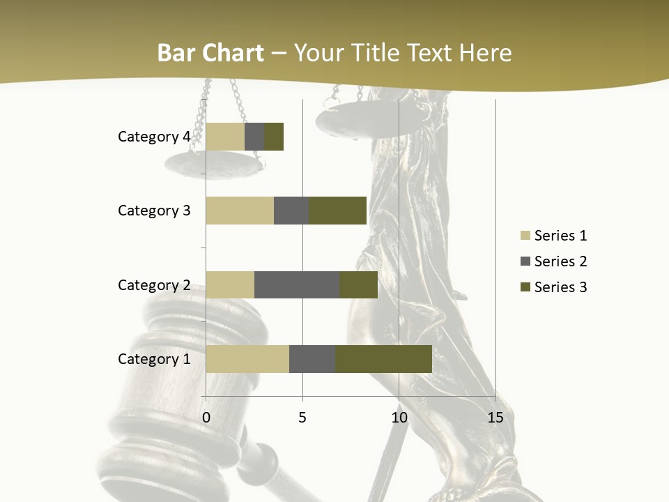 Statue Of Lady Liberty Holding A Balance Scale And A Gavel PowerPoint Template