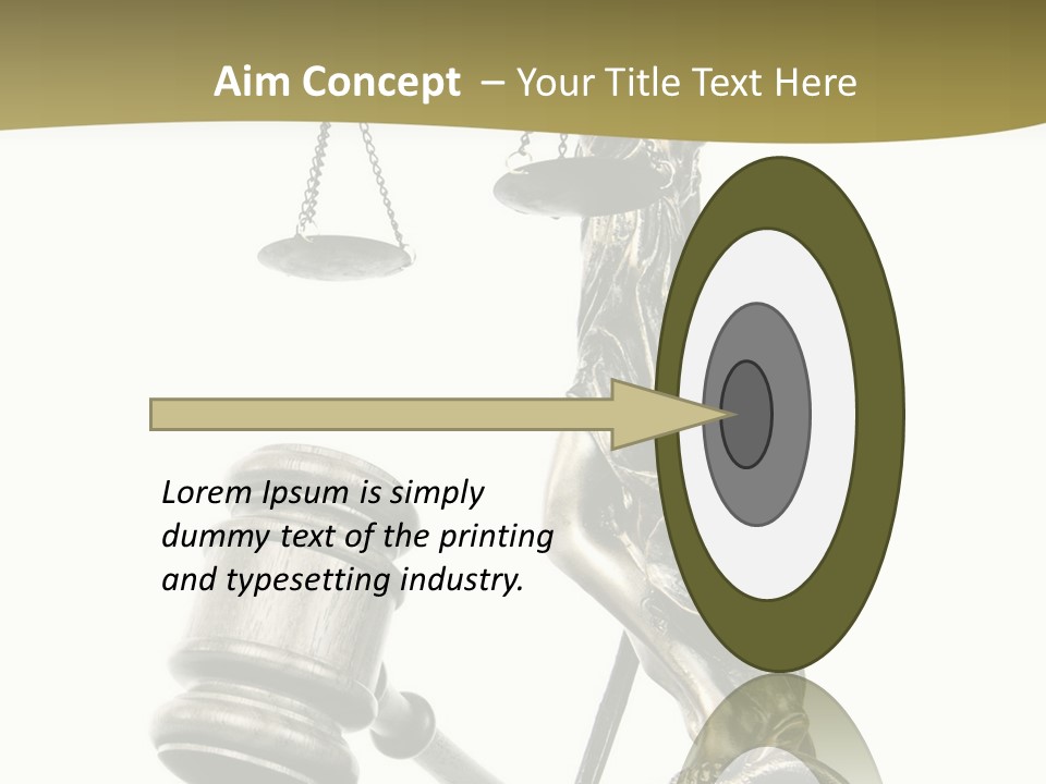 Statue Of Lady Liberty Holding A Balance Scale And A Gavel PowerPoint Template