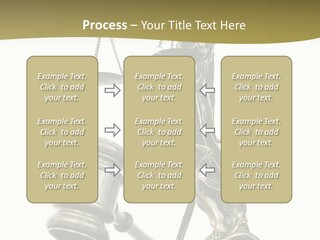 Statue Of Lady Liberty Holding A Balance Scale And A Gavel PowerPoint Template