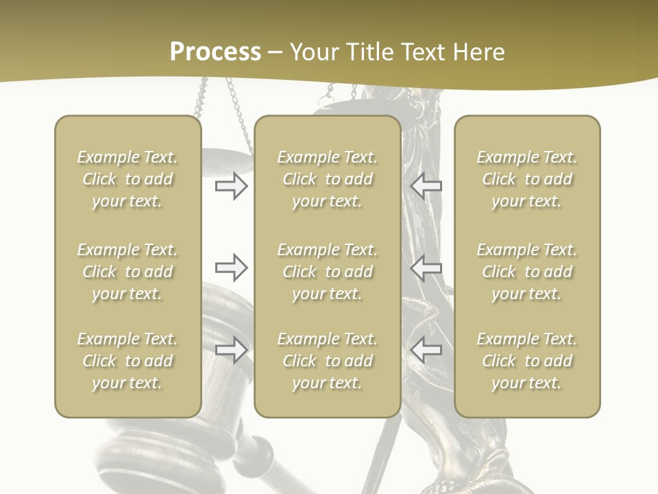 Statue Of Lady Liberty Holding A Balance Scale And A Gavel PowerPoint Template