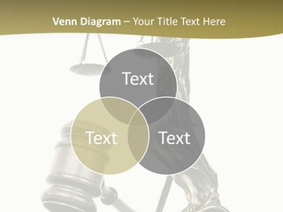 Statue Of Lady Liberty Holding A Balance Scale And A Gavel PowerPoint Template