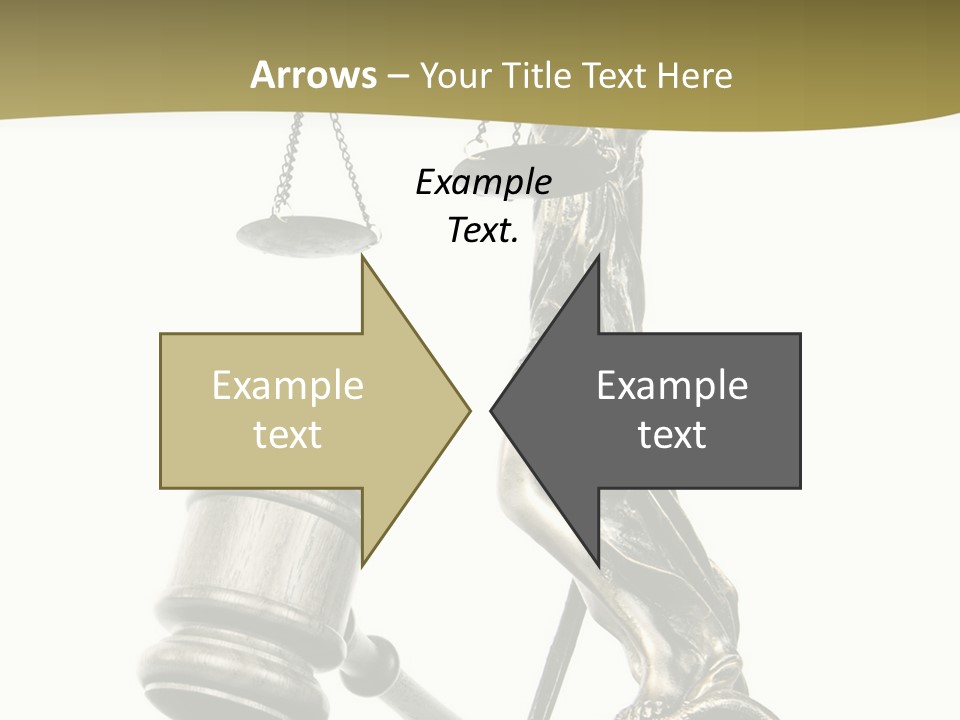 Statue Of Lady Liberty Holding A Balance Scale And A Gavel PowerPoint Template
