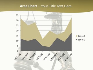 Statue Of Lady Liberty Holding A Balance Scale And A Gavel PowerPoint Template