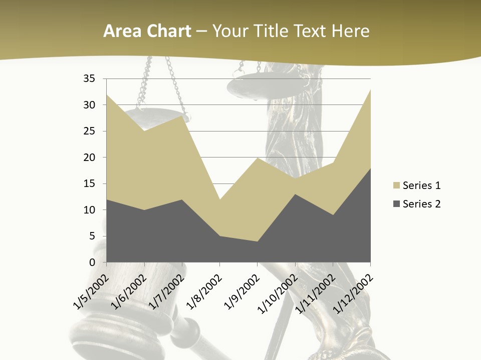 Statue Of Lady Liberty Holding A Balance Scale And A Gavel PowerPoint Template