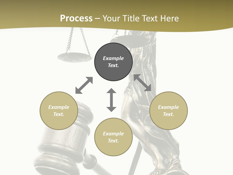 Statue Of Lady Liberty Holding A Balance Scale And A Gavel PowerPoint Template