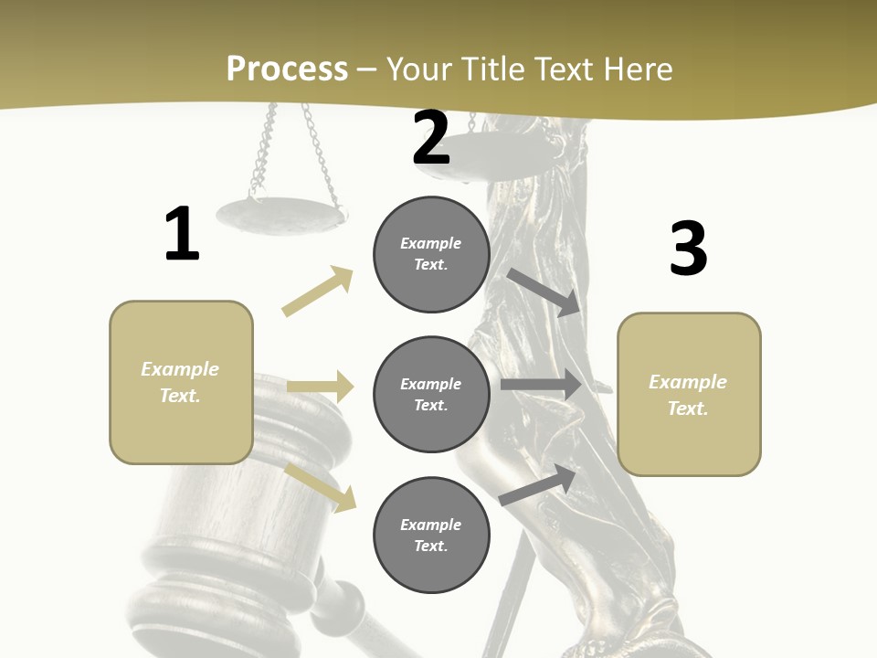 Statue Of Lady Liberty Holding A Balance Scale And A Gavel PowerPoint Template