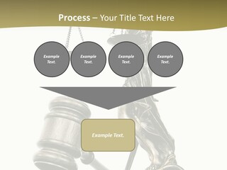 Statue Of Lady Liberty Holding A Balance Scale And A Gavel PowerPoint Template