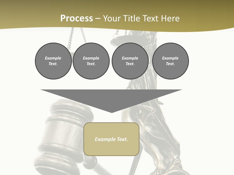 Statue Of Lady Liberty Holding A Balance Scale And A Gavel PowerPoint Template