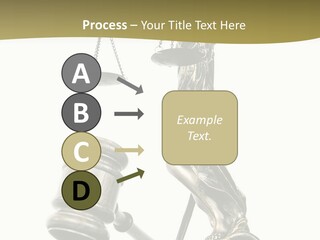 Statue Of Lady Liberty Holding A Balance Scale And A Gavel PowerPoint Template
