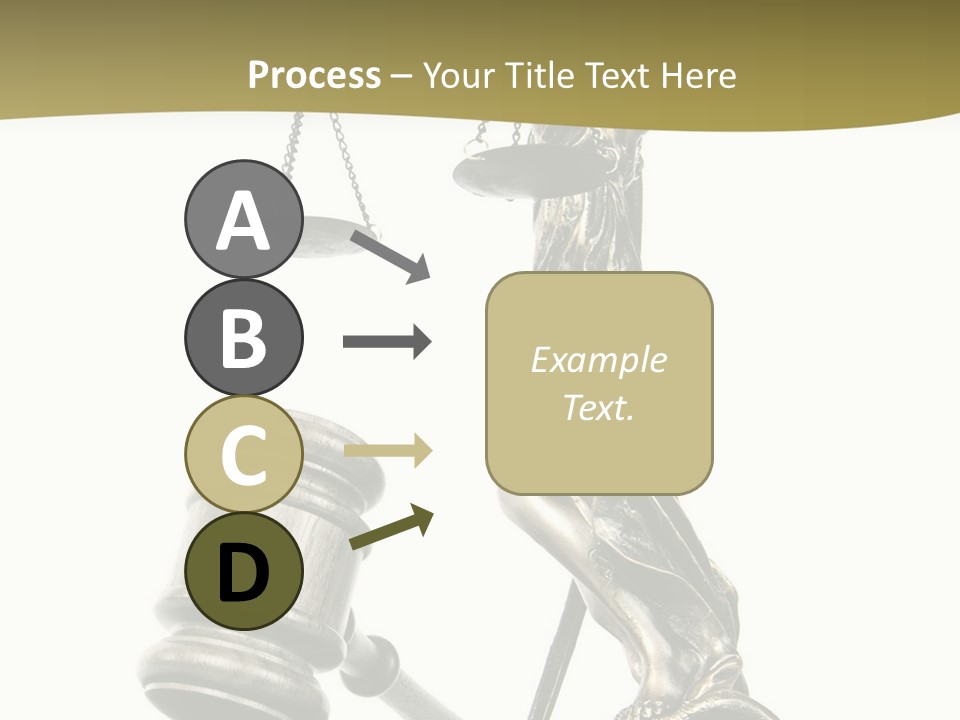 Statue Of Lady Liberty Holding A Balance Scale And A Gavel PowerPoint Template