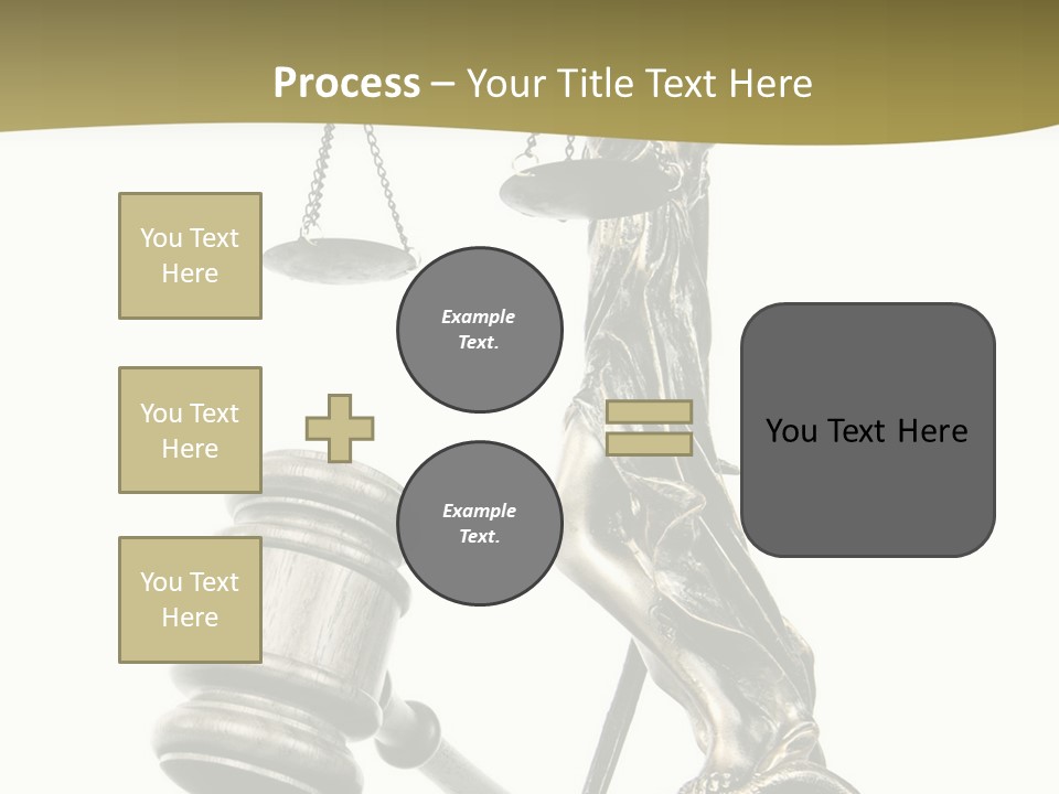 Statue Of Lady Liberty Holding A Balance Scale And A Gavel PowerPoint Template
