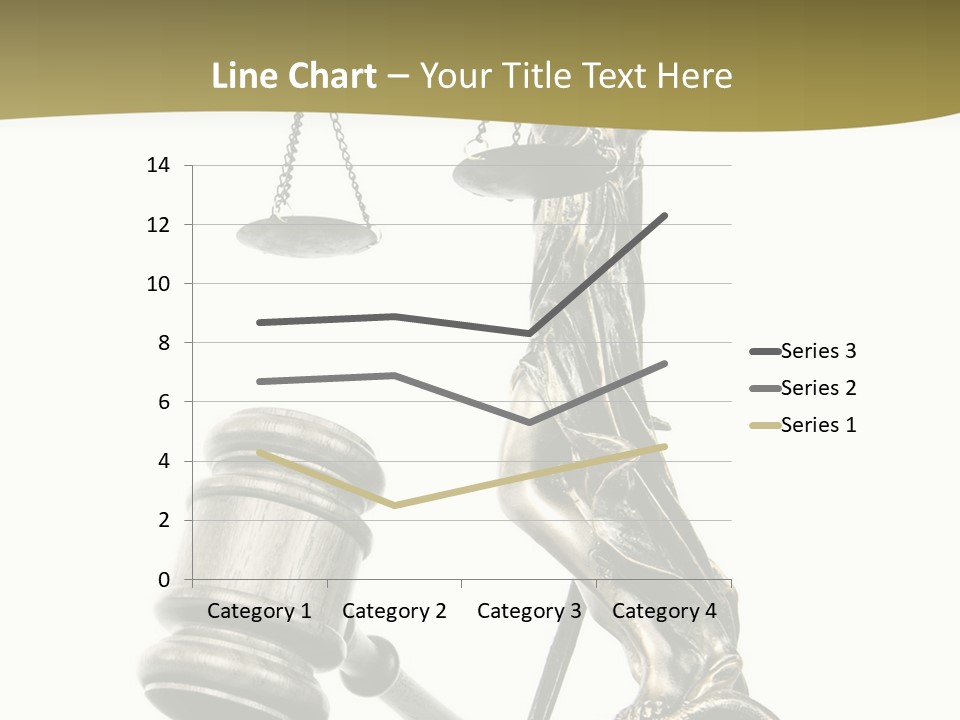 Statue Of Lady Liberty Holding A Balance Scale And A Gavel PowerPoint Template