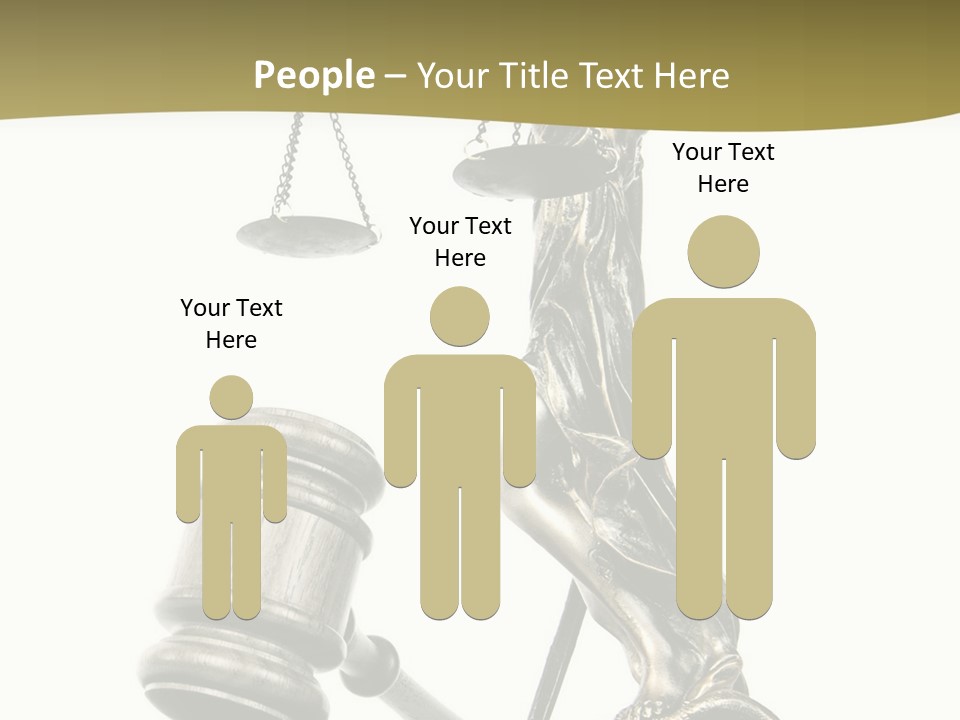 Statue Of Lady Liberty Holding A Balance Scale And A Gavel PowerPoint Template