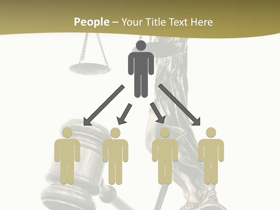 Statue Of Lady Liberty Holding A Balance Scale And A Gavel PowerPoint Template