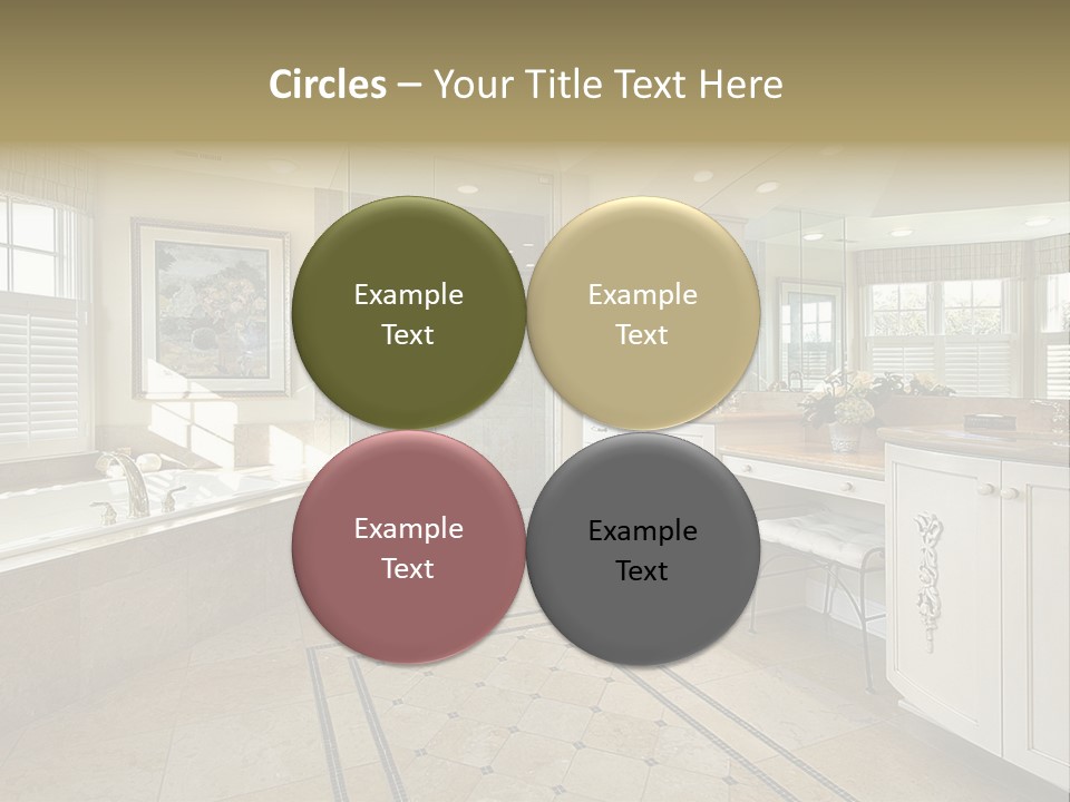 Master Bath With Glass Shower PowerPoint Template