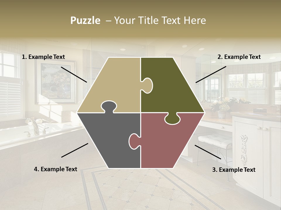 Master Bath With Glass Shower PowerPoint Template