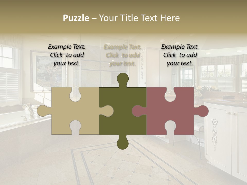 Master Bath With Glass Shower PowerPoint Template