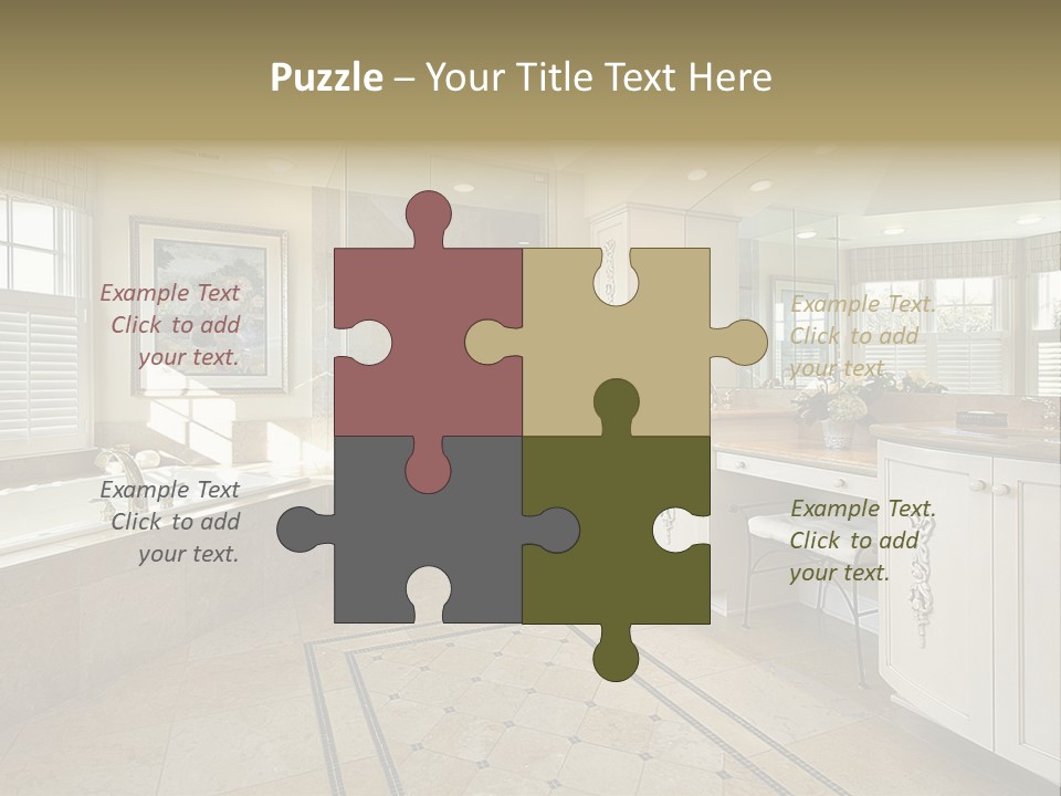 Master Bath With Glass Shower PowerPoint Template