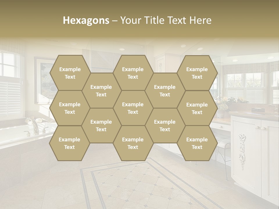 Master Bath With Glass Shower PowerPoint Template