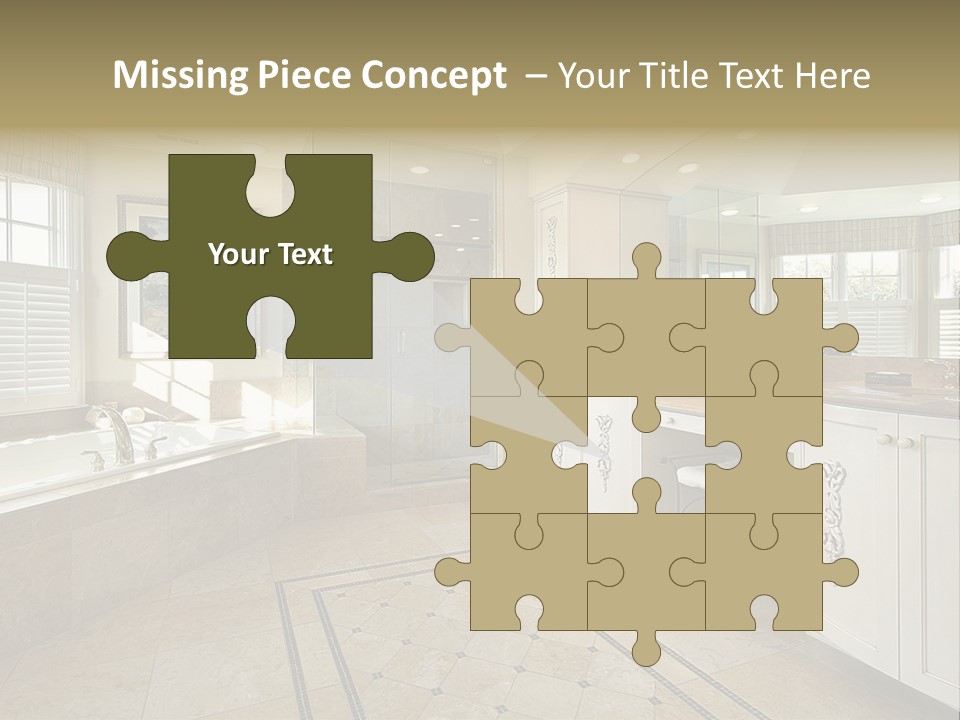 Master Bath With Glass Shower PowerPoint Template