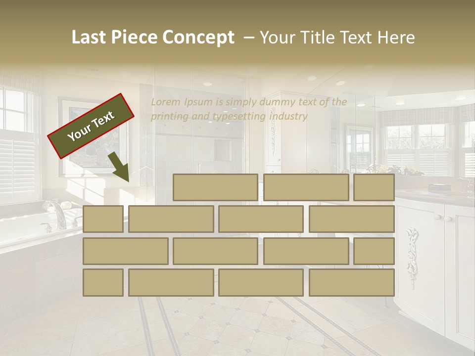 Master Bath With Glass Shower PowerPoint Template