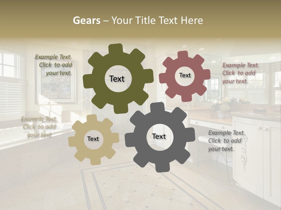 Master Bath With Glass Shower PowerPoint Template