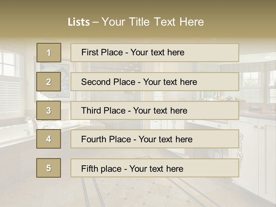 Master Bath With Glass Shower PowerPoint Template