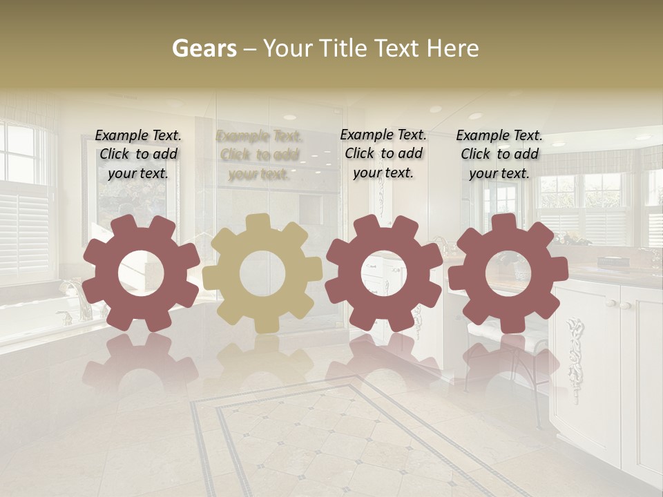 Master Bath With Glass Shower PowerPoint Template