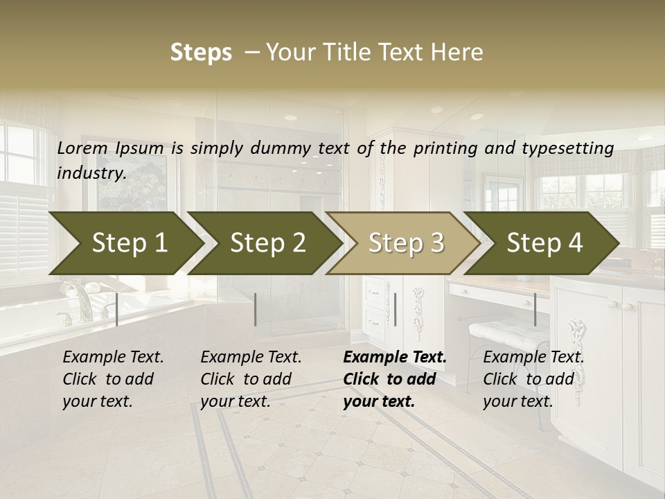 Master Bath With Glass Shower PowerPoint Template