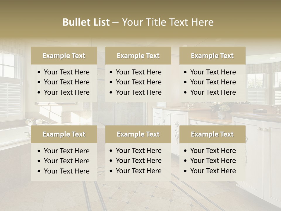 Master Bath With Glass Shower PowerPoint Template