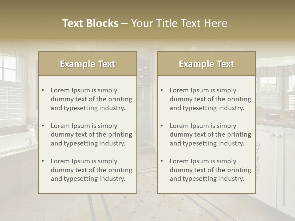 Master Bath With Glass Shower PowerPoint Template